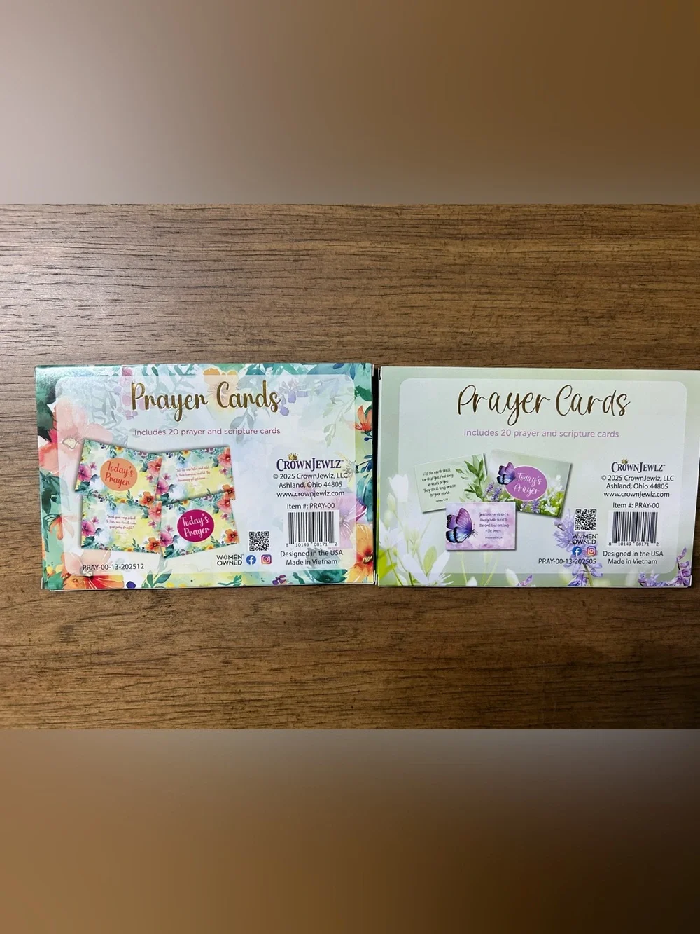 Prayer/Scripture Cards Box Set - Floral & Butterfly Designs